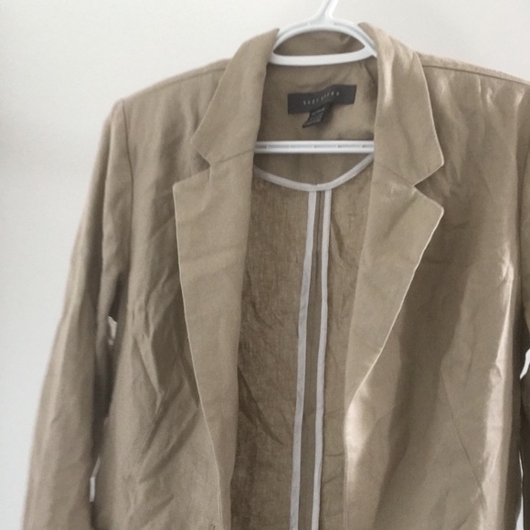 Beige/ tan linen blazer - Picture 6 of 6